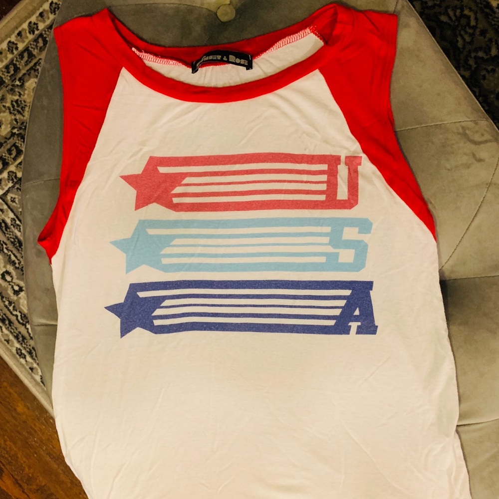 Red White Blue USA Vintage Look Tank